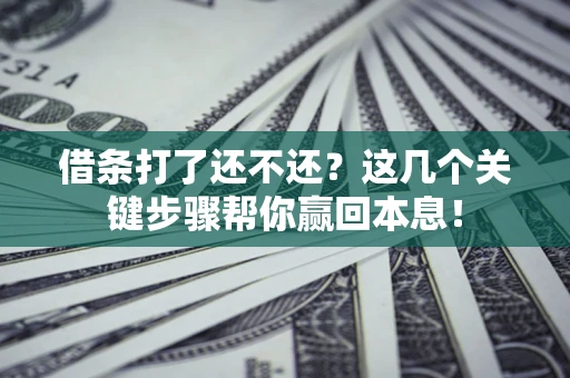 北京借条打了还不还？这几个关键步骤帮你赢回本息！