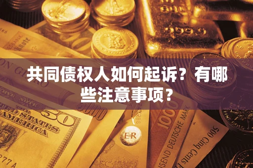 北京共同债权人如何起诉？有哪些注意事项？