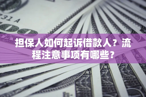 北京担保人如何起诉借款人？流程注意事项有哪些？